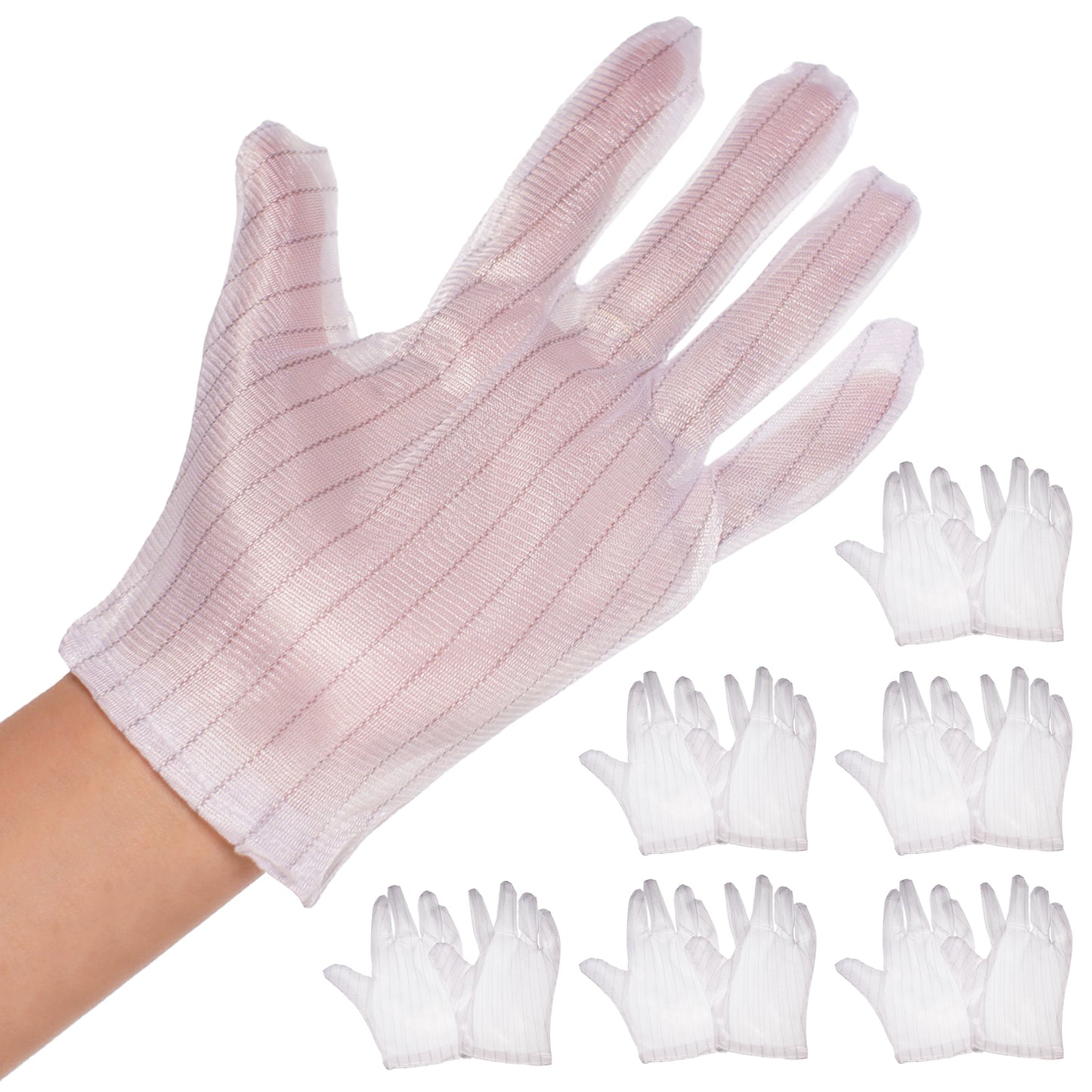 6 Pairs Darkroom Anti-Static Dust-Proof Gloves For Darkroom Photo Film Developing Processing (12pcs)