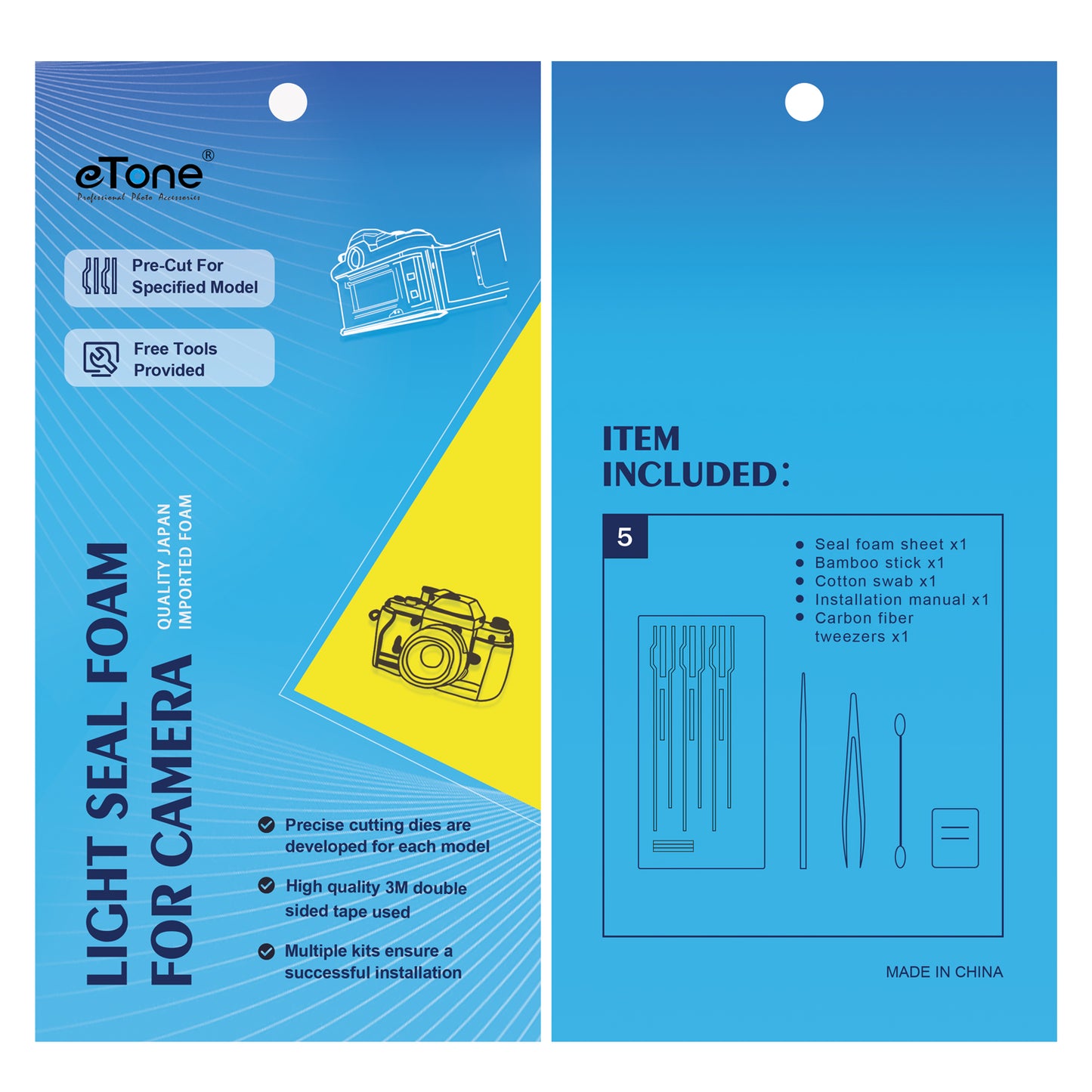 Pre-cut Custom Light Seal Foam Sponge Kits For Mamiya M645/M645 J/M645 1000S Cameras