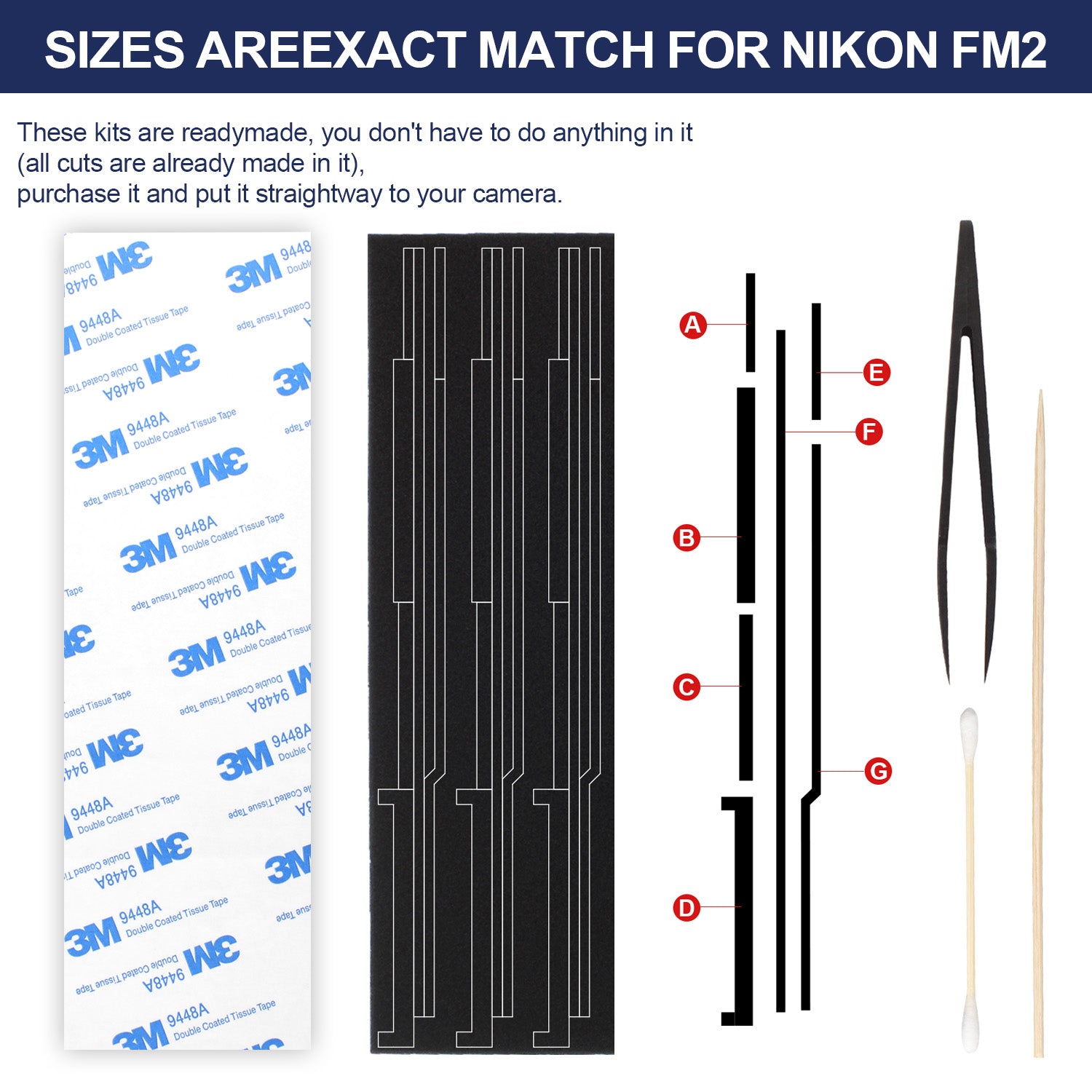 thumbnail image 2 of Etone Developing Tank ETone Light Seal Foam Kit For Nikon F2/F2A 2 of 13