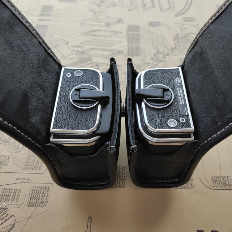 1x Leather Camera Roll Film Back Magazine Case Waist Bag Pocket For Hasselblad V Mount C12 C16 C24 A12 A16 A24 A32 E12 E16 E24 Contax 645 Kiev 88cm Film Back