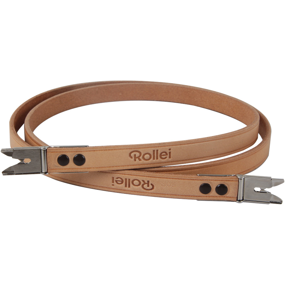 Leather Camera Neck Strap With Clips For Rolleiflex 3.5E 3.5F 2.8E 2.8F FX4 55F4