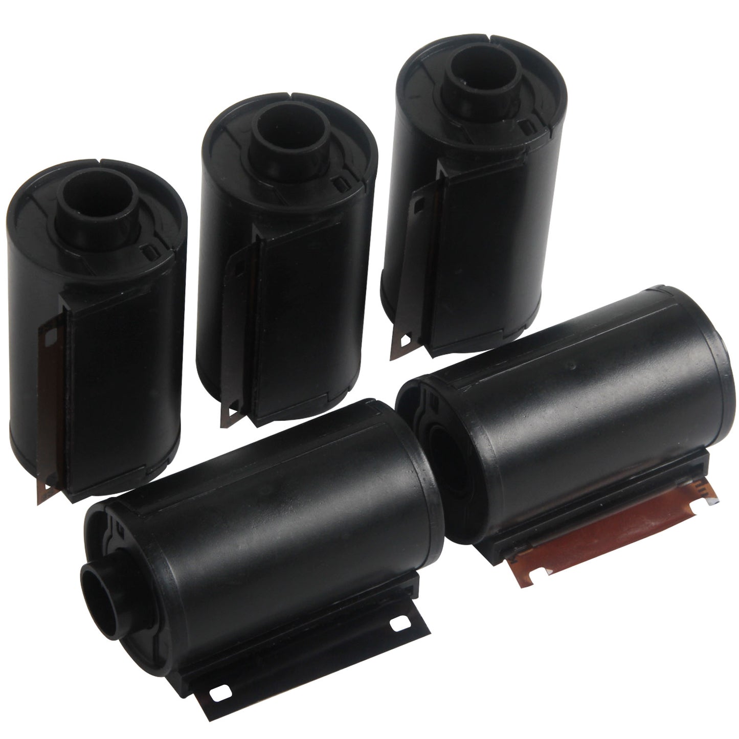 10pcs Reloadable Film Take-up Empty Canisters Cassettes Case Assorted For Kodak Fuji Agfa 135 35mm 36EXP Vintage Hand Roll Pan Film Negative