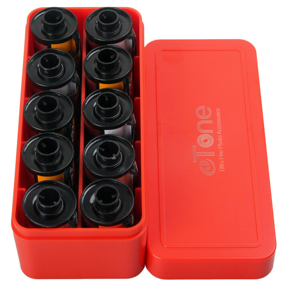 120/220 35mm 135 Multi Format Film Container Storage Hard Case Plastic Red For Fuji Kodak Films Negative