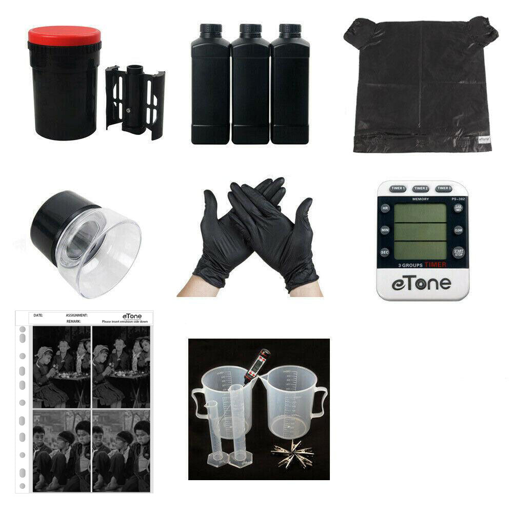 Film Developing Processing Tank Spiral Reel Changing Darkroom Bag Proc Film Developing Processing Tank Spiral Reel Changing Darkroom Bag Proc