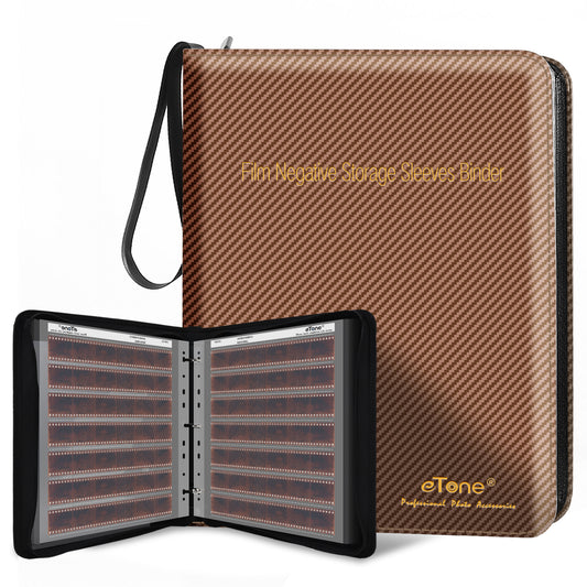Film Brown Photo Ring Archival Binder Zipper Album 35mm 135 Negative Storage Pages Sheets