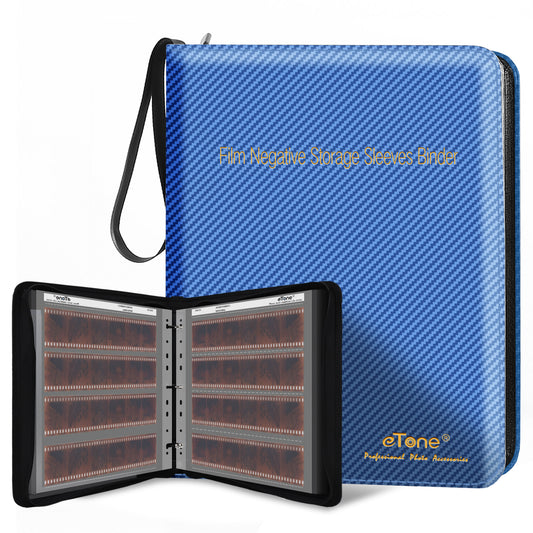 Blue Film Photo Binder Zipper Album 120 6x7 6x6 Archival Negative Storage Slide Page