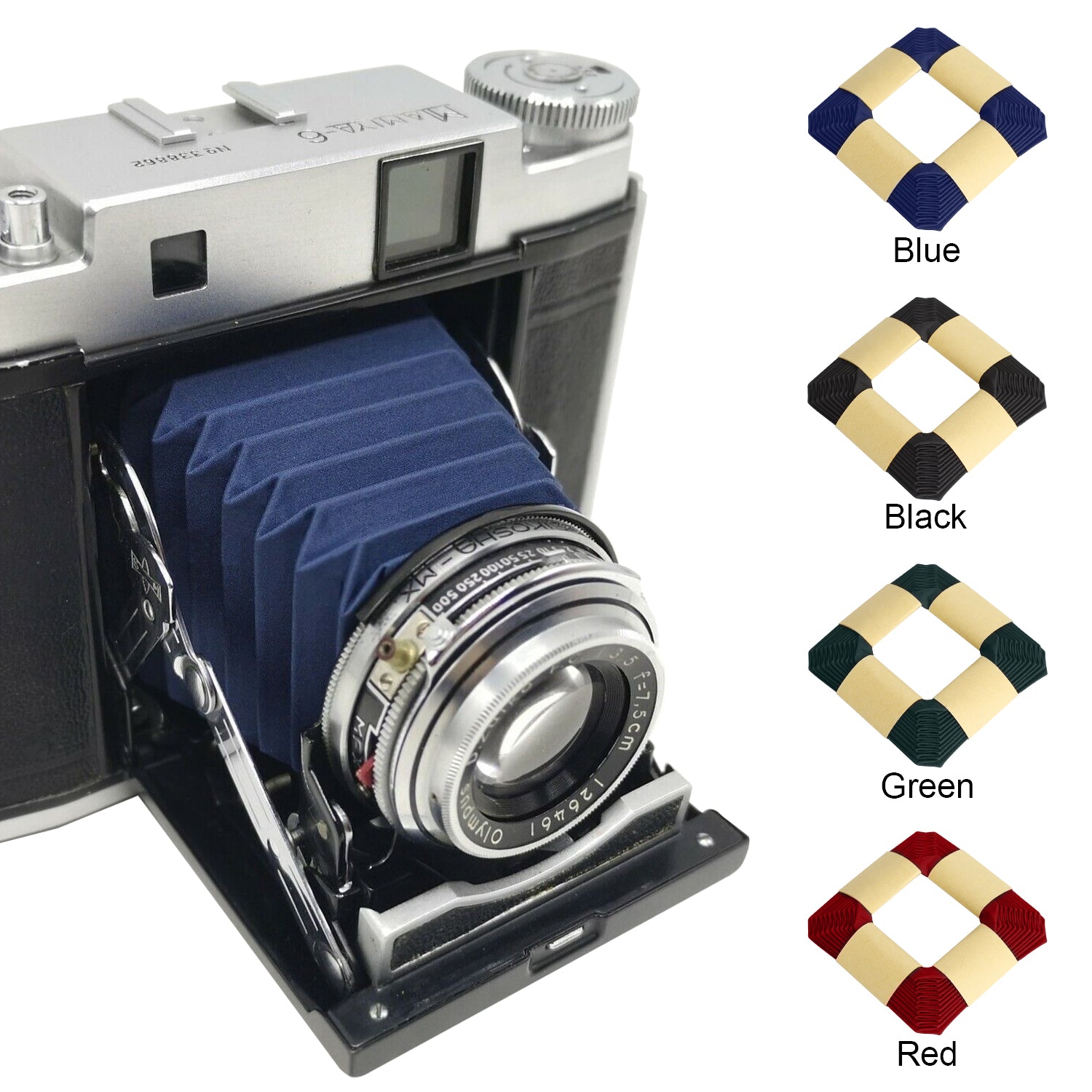 eTone Multi-Color Hand Made Replacement Bellows for Mamiya SIX