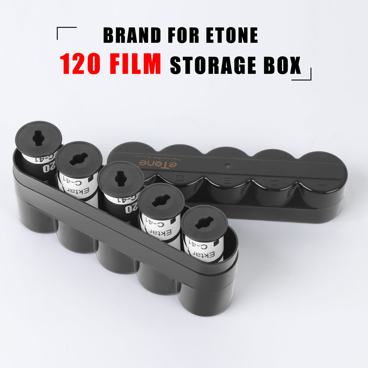 Hard Plastic Film Container Storage Case Box For 5 rolls 120 B/W Color Medium Format Film