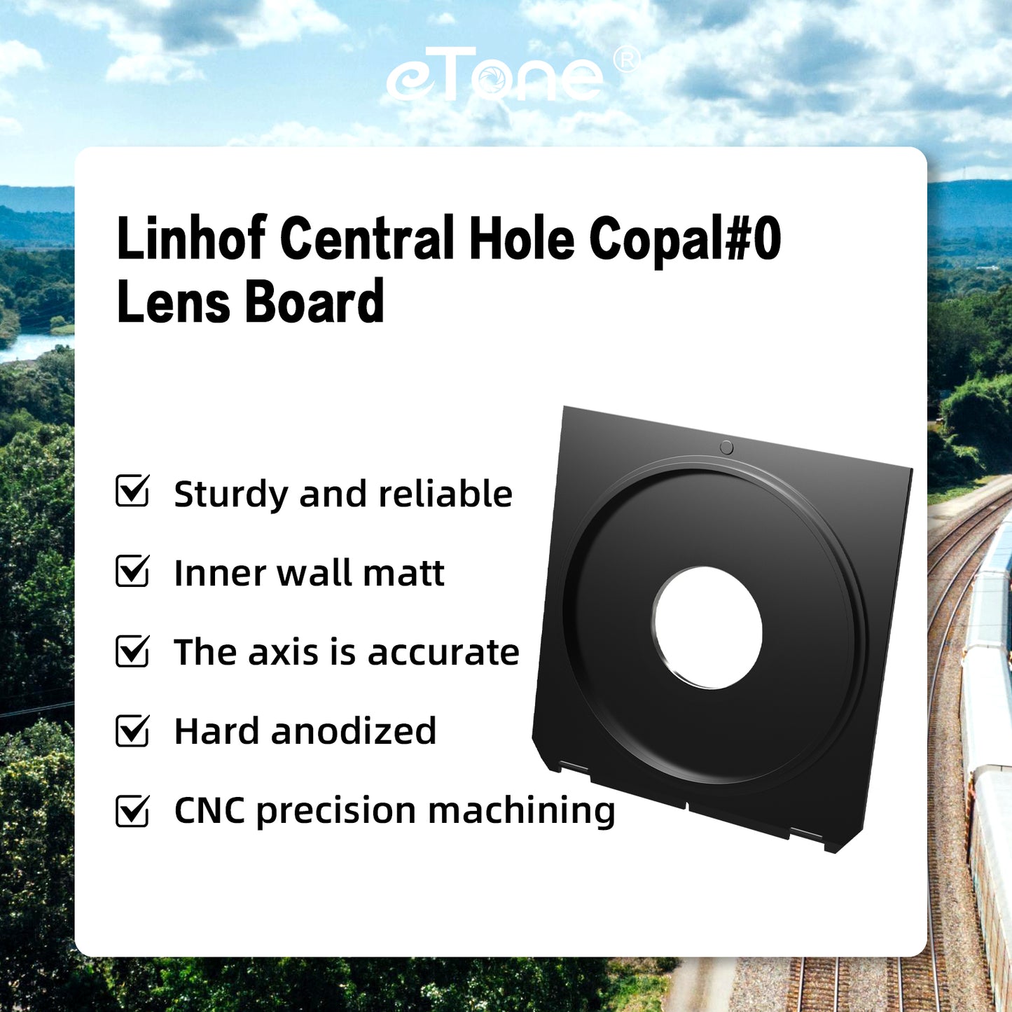 Compur Prontor Copal #0 Center Hole Lens Board For Linhof Wista Ebony Tachihara Chamonix Shen Hao