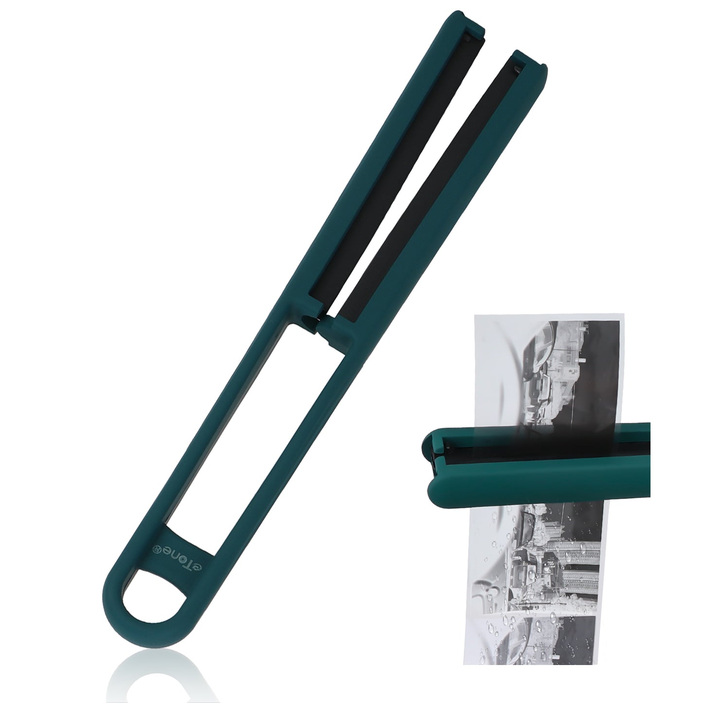eTone Film Squeegee for 35mm 135 120 4x5 Film, Soft Silicone Blades, Streak-Free Wiping Negative Film Blue Green