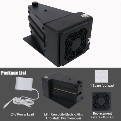 Professional Film Anti-Static Electric Dust Remover Vacuum Cleaner For 120 135 35mm 4x5 (Black)