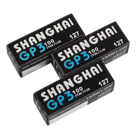 3 Rolls Shanghai GP3 127 ISO 100 Black & White B&W B/W Film Auto DX Freshest Day For Baby Rollei VEST POCKET 4x4 Camera