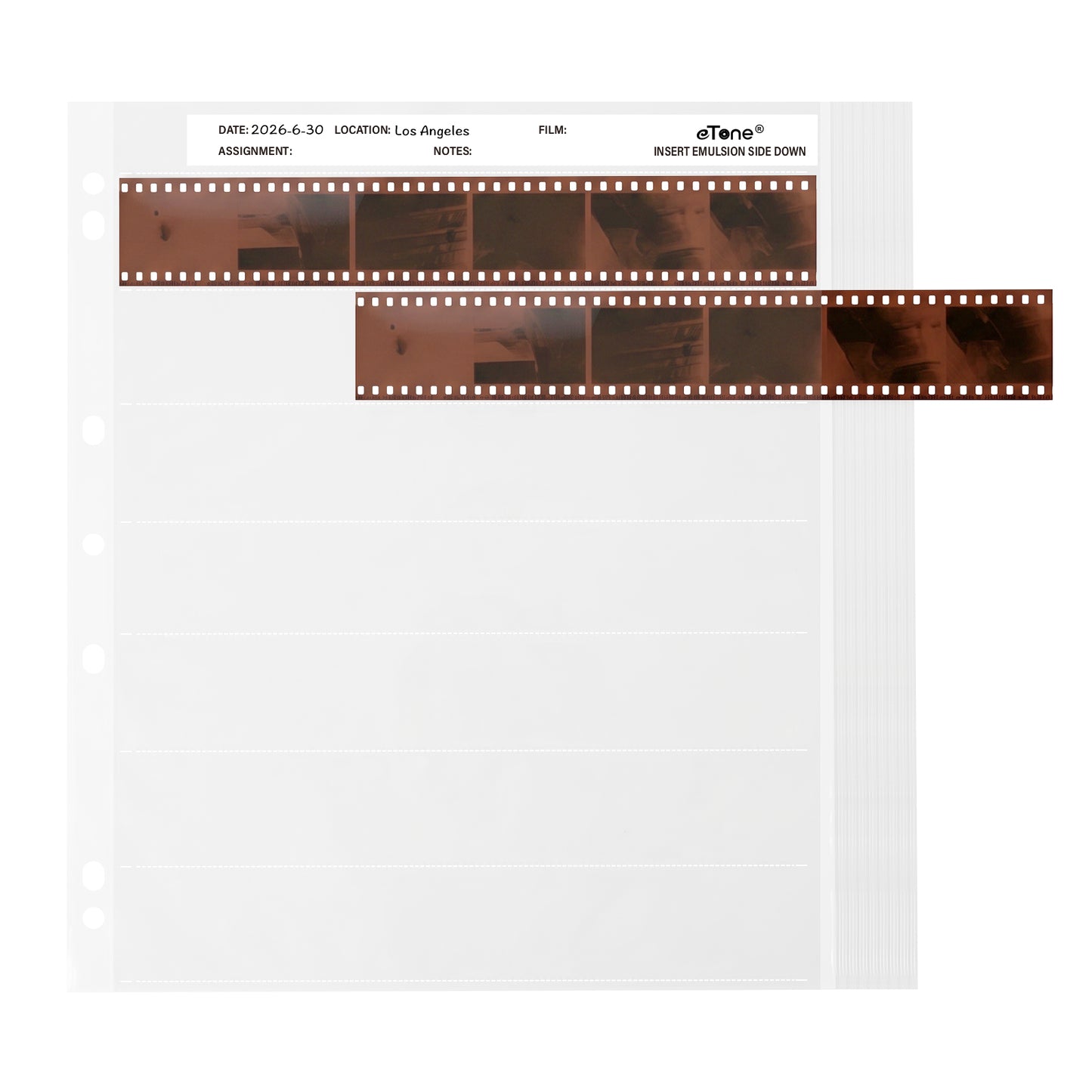 25x Acid-Free Archival Storage Sheets Pages 35mm 135 B&W Color Negative Film Slide Sleeves