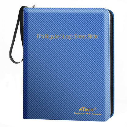 Blue Film Photo Binder Zipper Album 120 6x7 6x6 Archival Negative Storage Slide Page