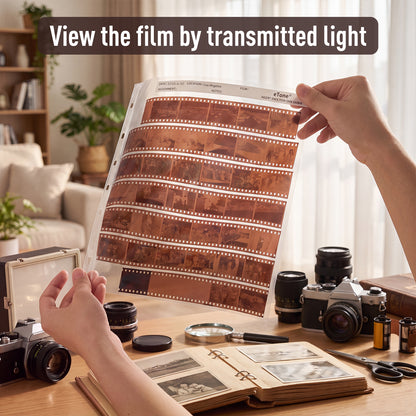25x Acid-Free Archival Storage Sheets Pages 35mm 135 B&W Color Negative Film Slide Sleeves