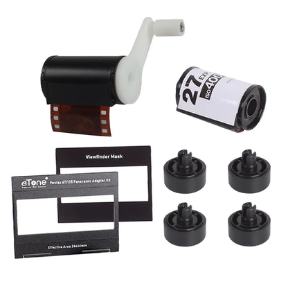 eTone Pentax 67 6x7 67II Camera 120 to 135 Conversion Kit Panorama Photo + Film Winding Crank + Film Changing Bag