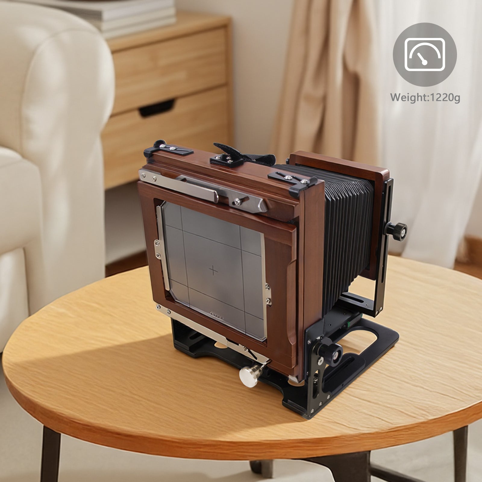 New Munewca 4X5'' Large Format Teak Wood Field Folding Film Camera
