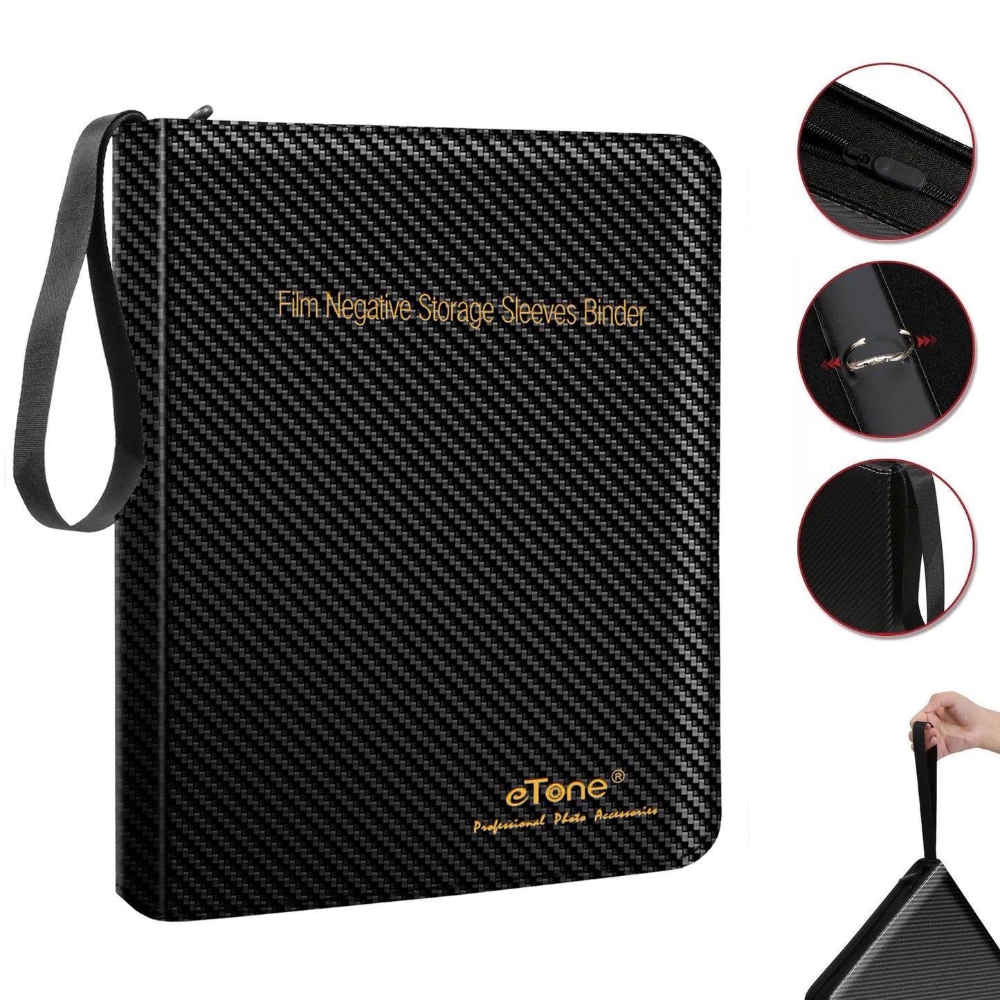 Film 3 Ring Binder Archival Storage Photo Album For Print File 120 135 35mm 4x5 Negative Sleeve Large Size