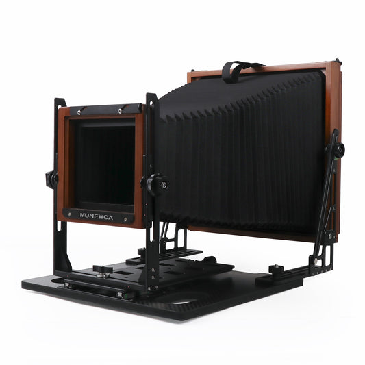 New Munewca 8x10'' Large Format Teak Wood Field Folding Film Camera With Ground Glass