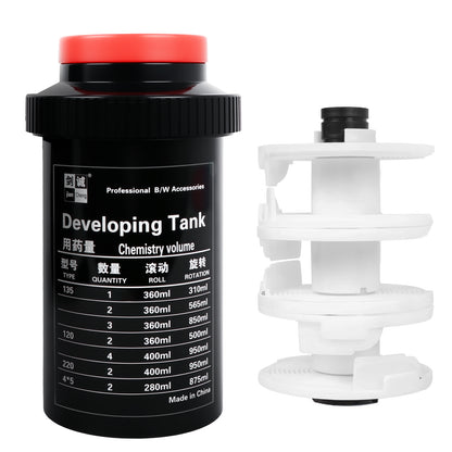 Film Develop Tank 3 Spiral Reels with Buckle Separator 120 127 135 B&W Color Negative Darkroom Processing Processor