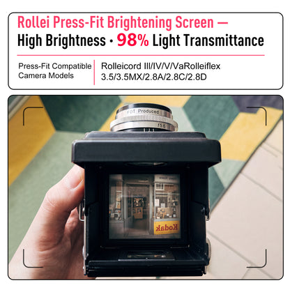 56x63mm Bright Focusing Screen for Rolleiflex 2.8A 2.8B 2.8C 2.8D 2.8E 3.5C 3.5E