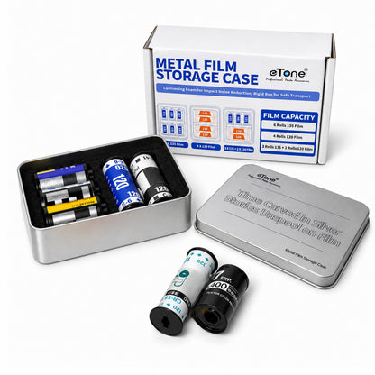 Multi-Format Metal Film Storage Case Silent Container Box For 120 135 35mm B&W Color Negative Film