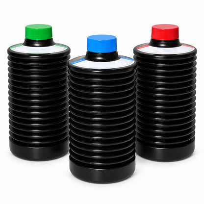 eTone Collapsible Storage Bottle 1 Litre HDPE for Darkroom Chemical Laboratory Chemical Reagent Bottle Photosensitive Material