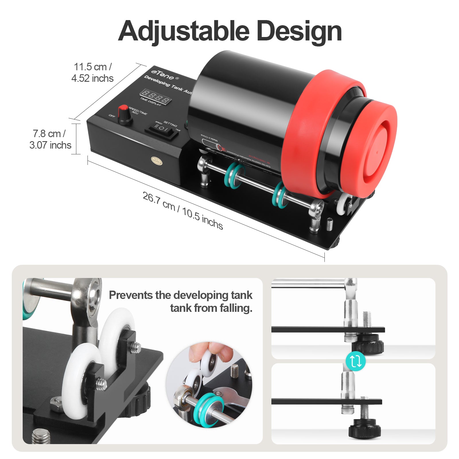 ETone Automatic Film Processor For Jobo & AP Developing Tanks – Adjustable Rotation