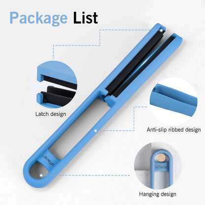 eTone Film Squeegee for 35mm 135 120 4x5 Film, Soft Silicone Blades, Streak-Free Wiping Negative Film Blue Green