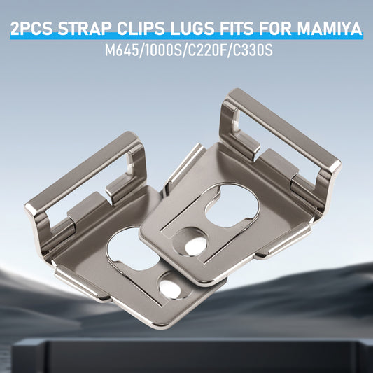 2PCS Lugs Shoulder Strap Adapter Clips For Mamiya M645/1000S/C220F/C330S Camera