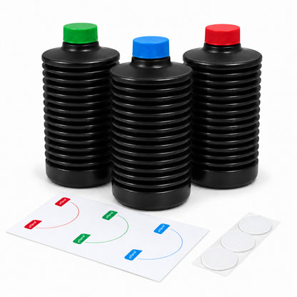 eTone Collapsible Storage Bottle 1 Litre HDPE for Darkroom Chemical Laboratory Chemical Reagent Bottle Photosensitive Material