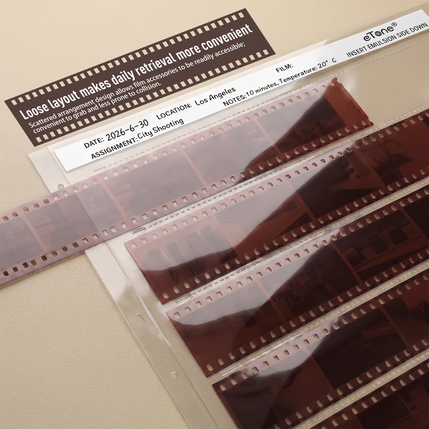 25x Acid-Free Archival Storage Sheets Pages 35mm 135 B&W Color Negative Film Slide Sleeves