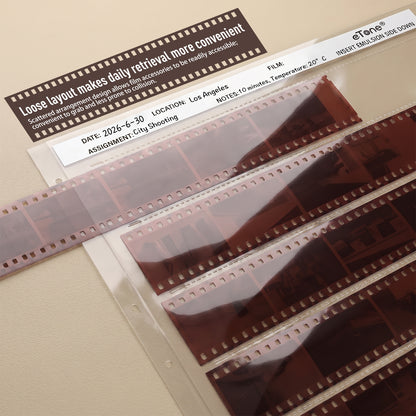 25x Acid-Free Archival Storage Sheets Pages 35mm 135 B&W Color Negative Film Slide Sleeves