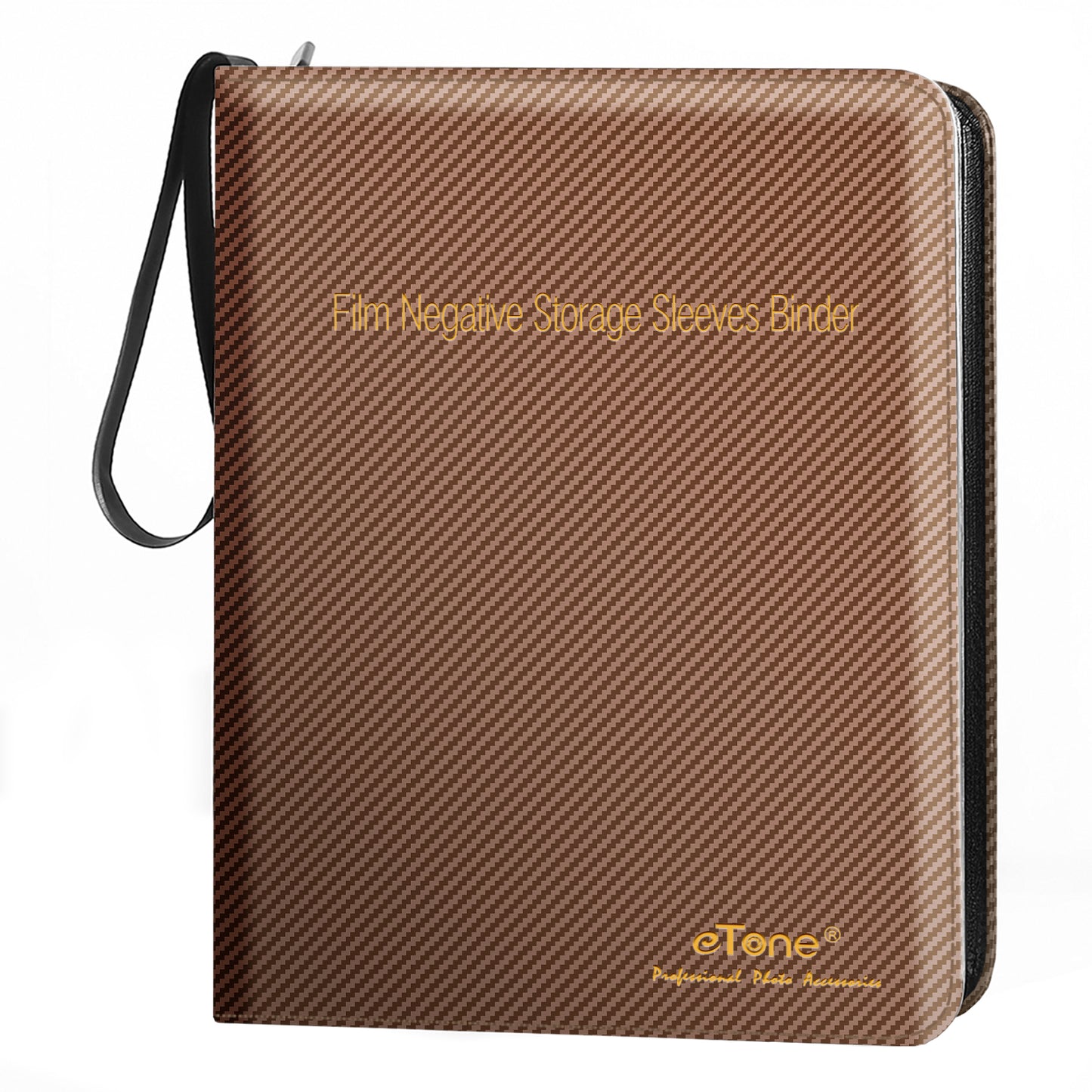 Brown L Size Photo Ring Binder Zipper Album 120 6x6 6x7 Acid-free Film Negative Storage Page