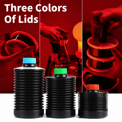 eTone Collapsible Storage Bottle 1 Litre HDPE for Darkroom Chemical Laboratory Chemical Reagent Bottle Photosensitive Material