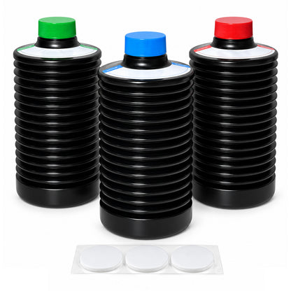 eTone Collapsible Storage Bottle 1 Litre HDPE for Darkroom Chemical Laboratory Chemical Reagent Bottle Photosensitive Material