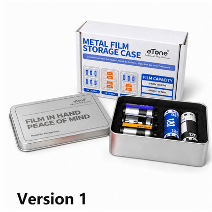 Multi-Format Metal Film Storage Case Silent Container Box For 120 135 35mm B&W Color Negative Film