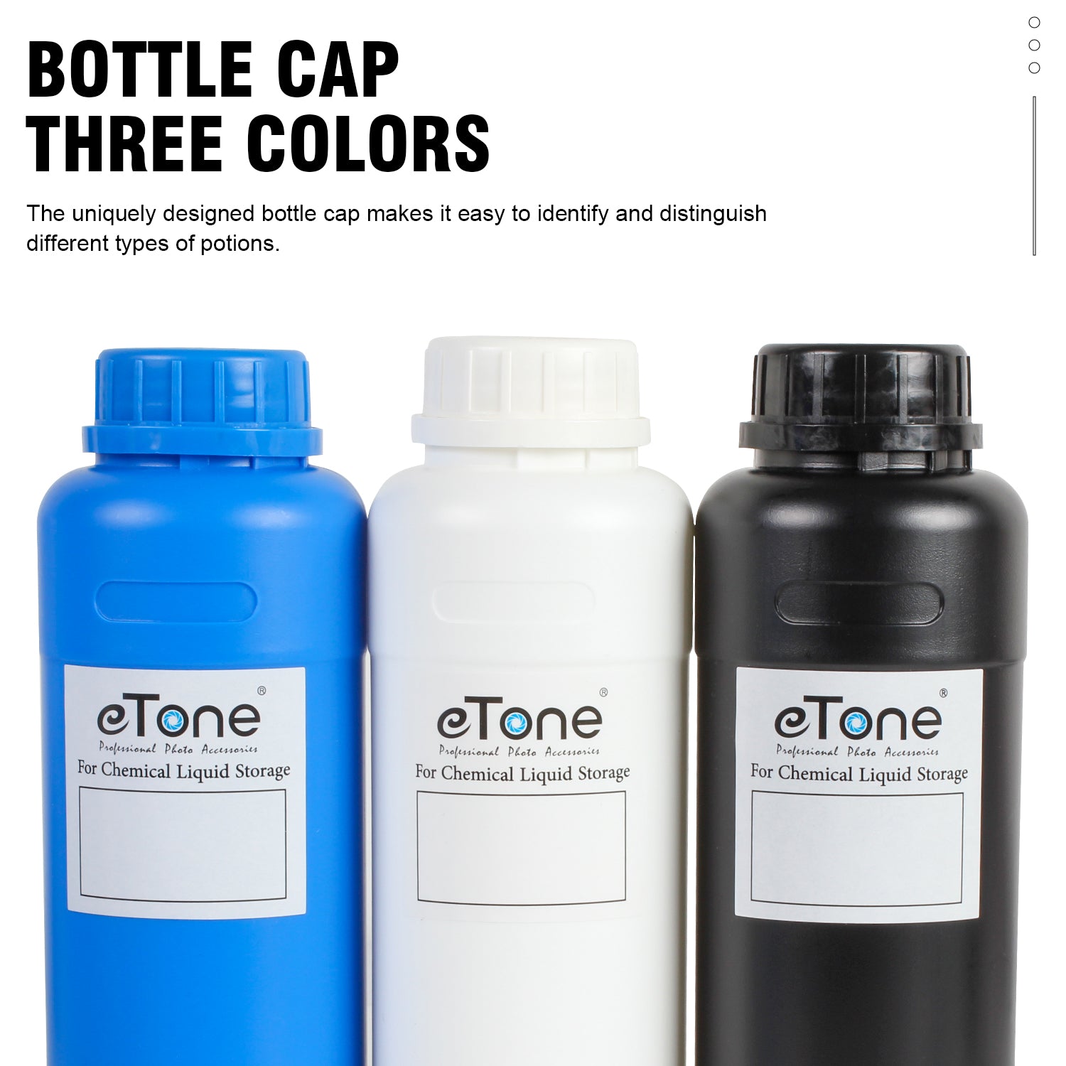 Bottiglie Nere Per Sviluppo Fotografico - 3x500ml, HDPE, Anti-Luce - Foto 3