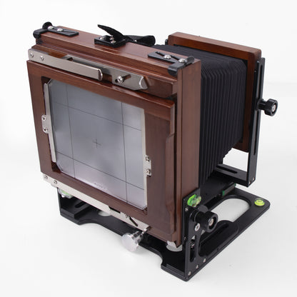 New Munewca 4X5'' Large Format Teak Wood Field Folding Film Camera With Ground Glass