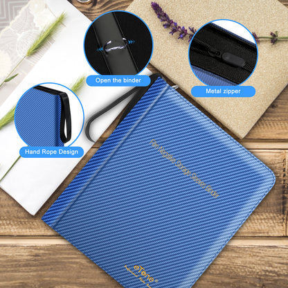 Blue Film Photo Binder Zipper Album 120 6x7 6x6 Archival Negative Storage Slide Page