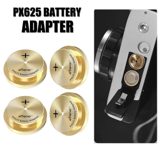 4Pcs Brass Metal Battery Adapter LR44 to PX625,PX13,MR9,LR9,V625U,S625PX,MRB625
