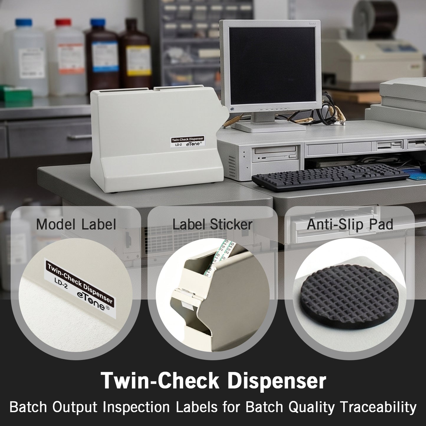 Twin-Check Dispenser / Twin Check Label No.0001-5000 For Noritsu Fuji Film Photo Processing Machine