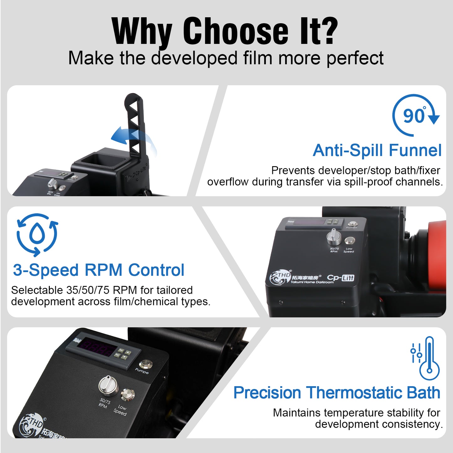 Darkroom Lift Arm Machine CPLift Semi-Automatic Film Developing Processor Processing Kits