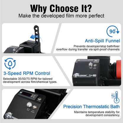 Darkroom Lift Arm Machine CPLift Semi-Automatic Film Developing Processor Processing Kits