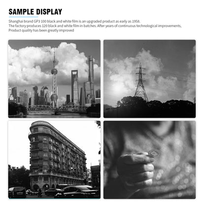 3 Rolls Shanghai Black & White GP3 135/36 35mm Film DIN ISO 100 B&W B/W Freshest