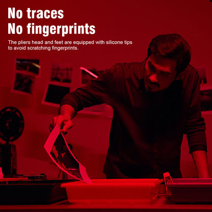 4x Bamboo Print Photography Darkroom Tongs Tweezers Set Negative Film Developing