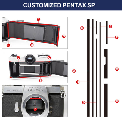 Pre-cut Custom Light Seal Foam Sponge Kits Repair For Asahi Pentax Spotmatic SP/SPII/SPF/ K1000