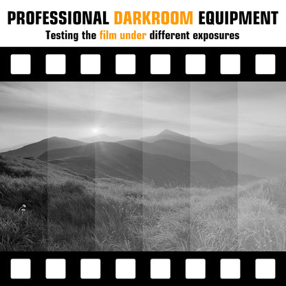 Darkroom Color B/W Roll Film Photo Paper Enlarging Test Strip 6-Level Exposure Comparison Tool