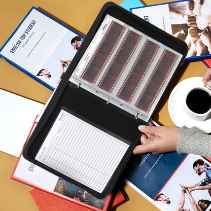 Blue Film Photo Binder Zipper Album 120 6x7 6x6 Archival Negative Storage Slide Page