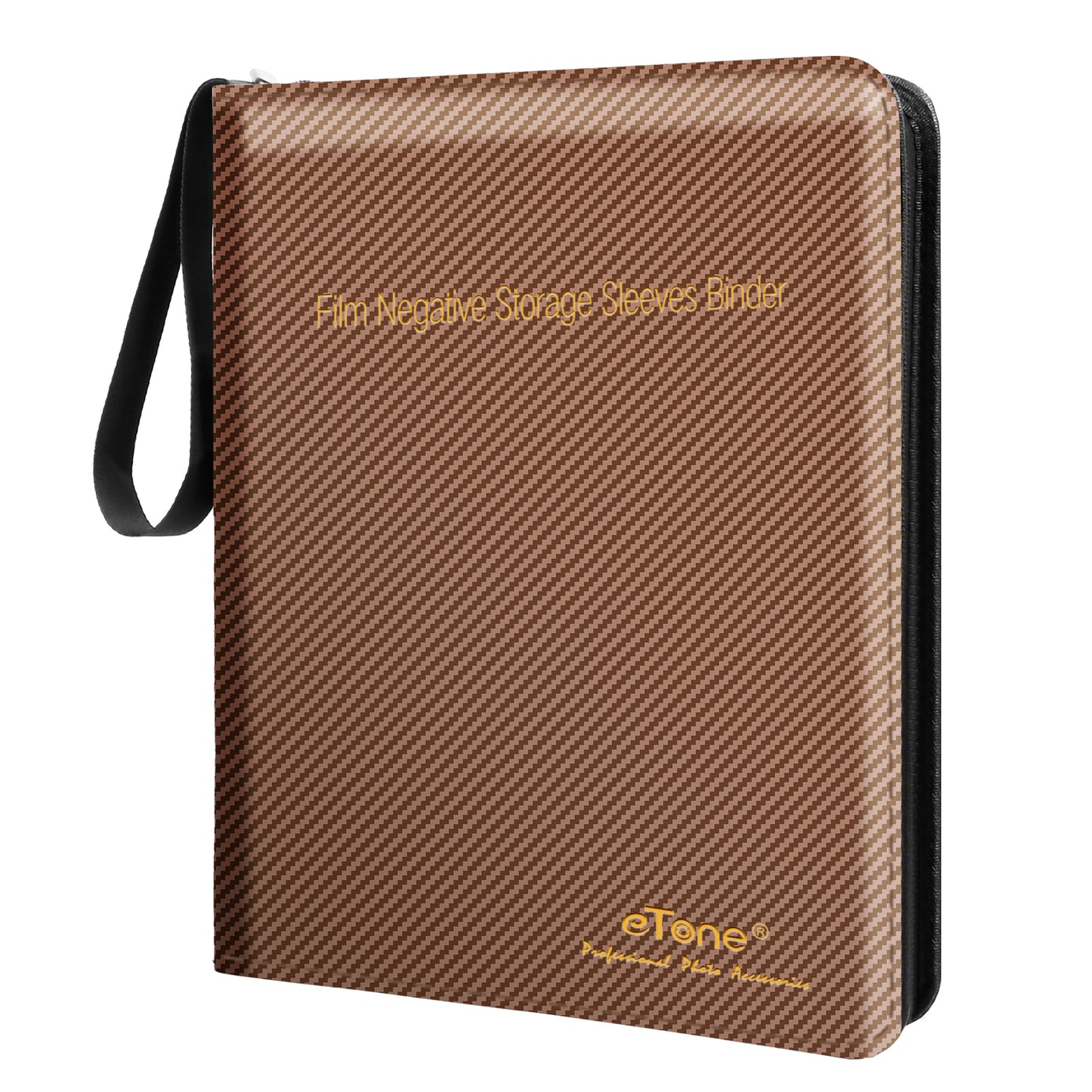 Brown L Size Photo Ring Binder Zipper Album 120 6x6 6x7 Acid-free Film Negative Storage Page